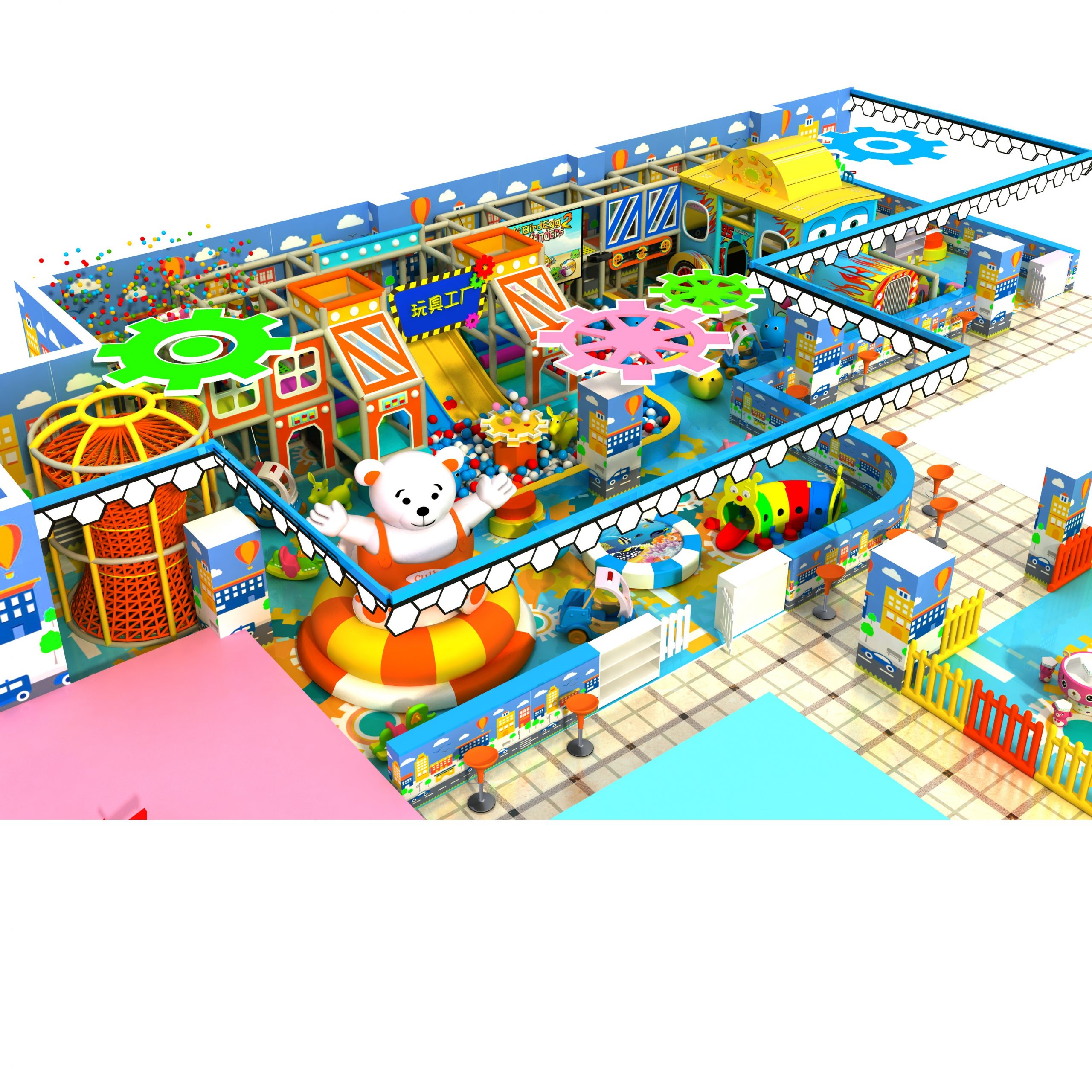 Machinery City Children Playground Naughty Castle