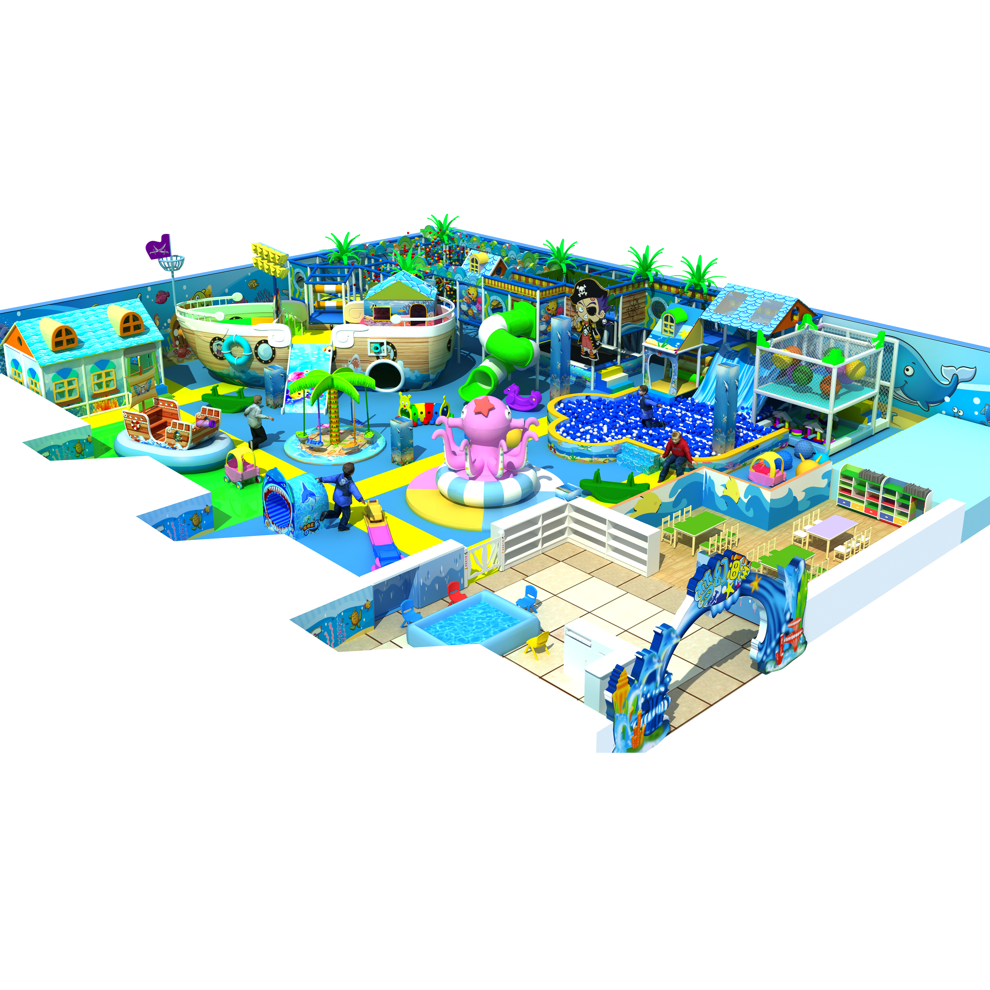 Ocean Style Kids Playground Naughty Castle