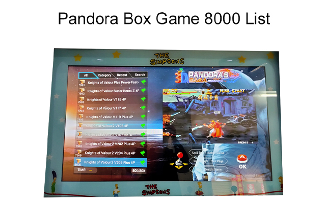 pandora box arcade game list