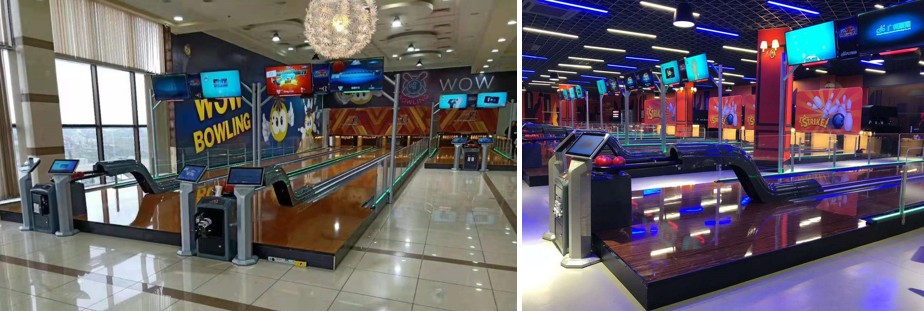 It has two options, Adult bowling which length require 26 meter. Kids bowling which length require 12 meters.