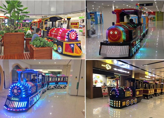 The Battery Train is suitable to set up in the mall which running arcoss the walking road.
