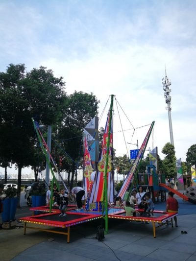2022 Most Popular 4 Bed Mobile Bungee Trampoline For SaleAmusment Park Carnival Fair Rides For Sale 2