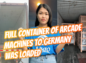 Full Container of Arcade Machines to Germany was loaded