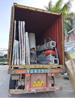 2 Containers to Nigeria of trampoline and track train