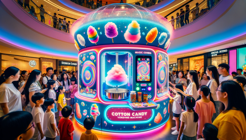 Best Price Cotton Candy Vending Machine For Sale Made In China