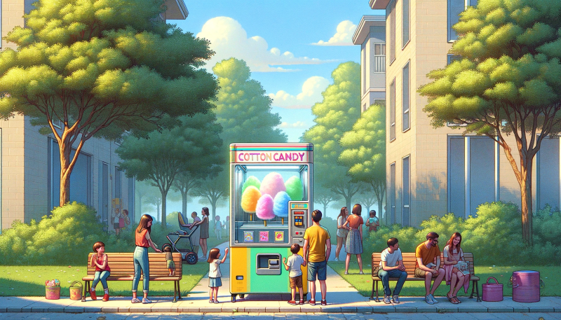 Best Price Cotton Candy Vending Machine For Sale Made In China