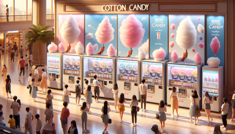 Best Price Cotton Candy Vending Machine For Sale Made In China