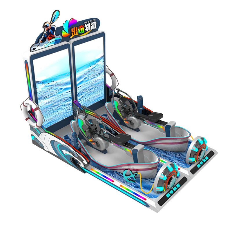 2 Player Interactive Rowing Simulator Arcade Game Amusement 3